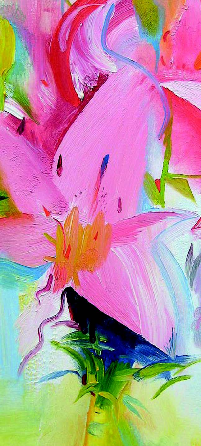 Lirios rosas, obra de Stephen B. Whatley