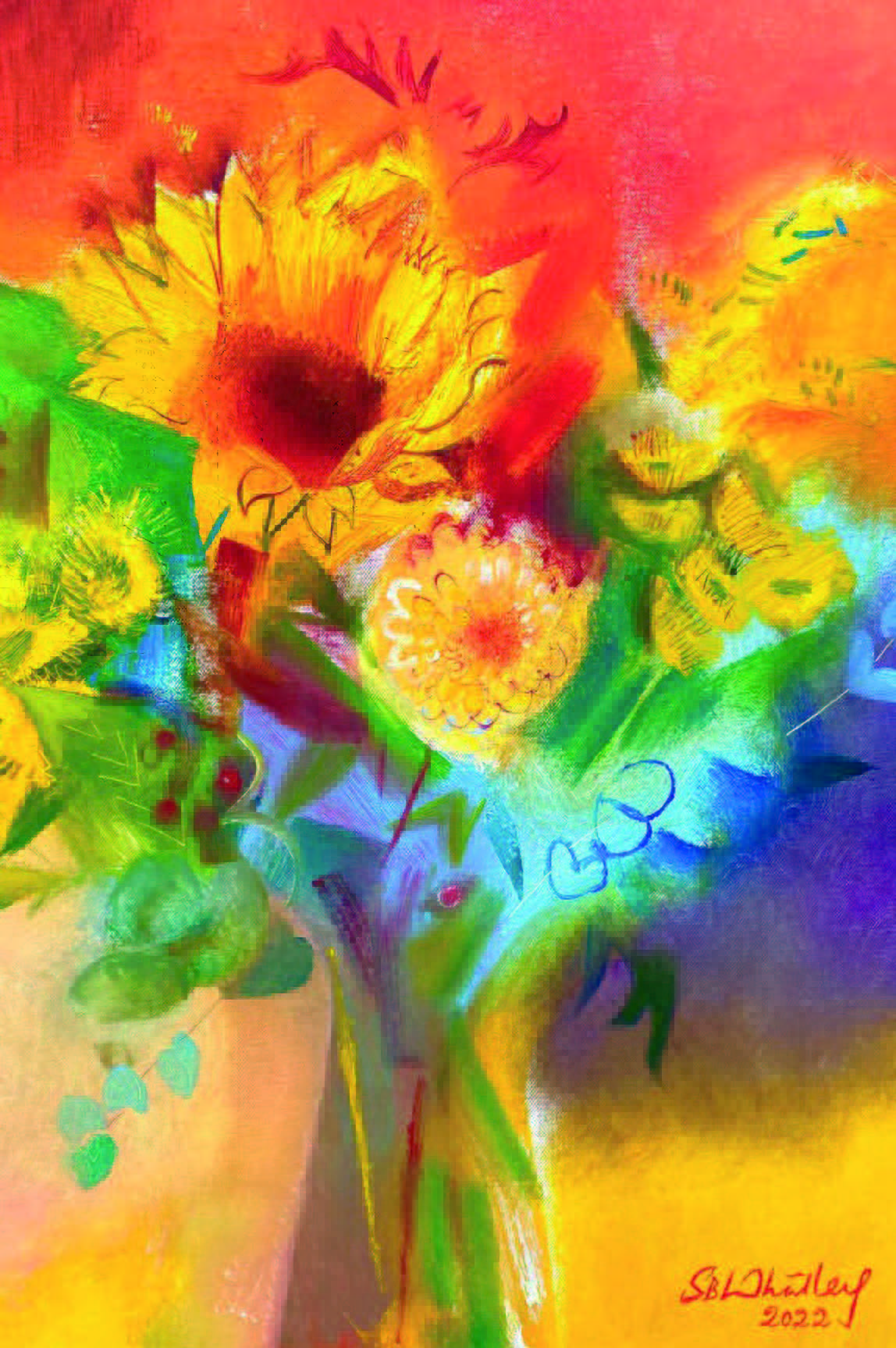 Flores de colores, obra de Stephen B. Whatley