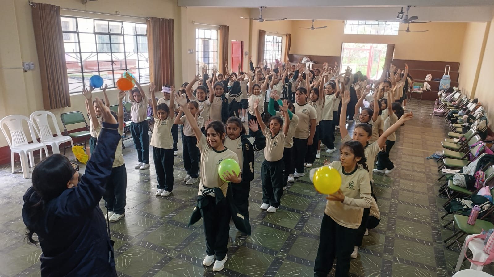 Actividad lúdica durante una jornada espiritual